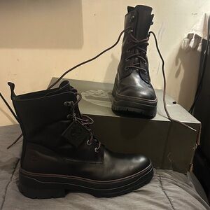 Timberland Malynn Ek waterproof mid boot black full grain